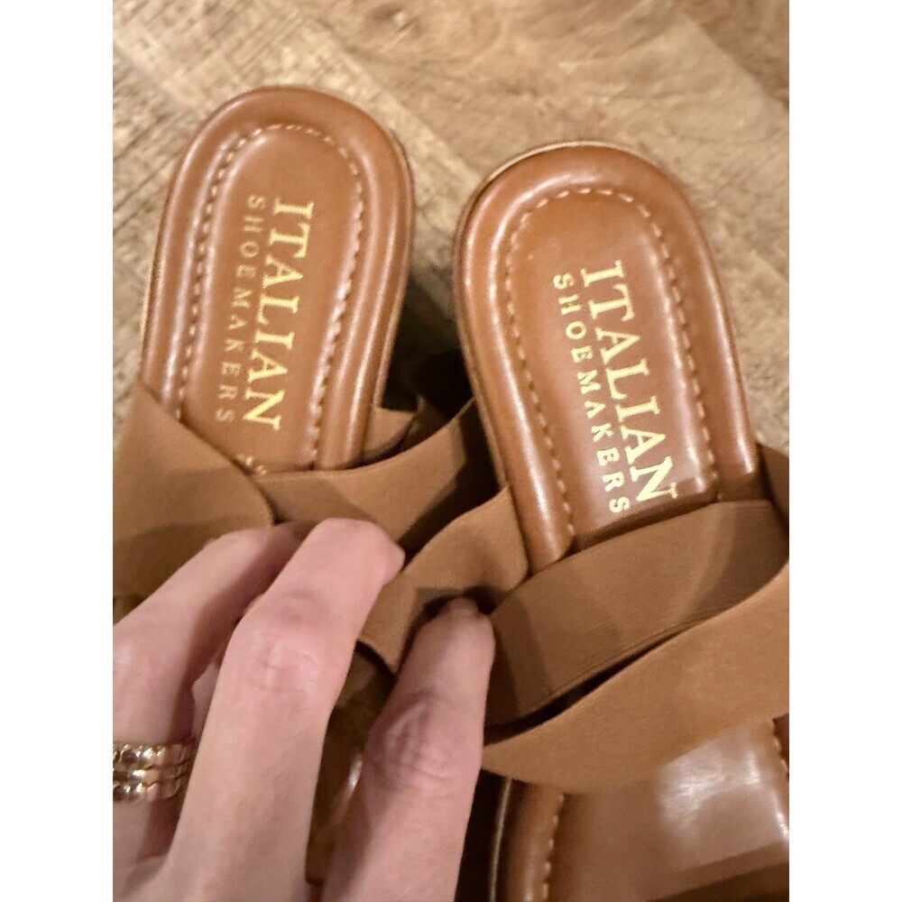 Italian Shoemakers Womens Size 10 Brown Platform Wedge Sandals Made in Italy - Picture 4 of 11